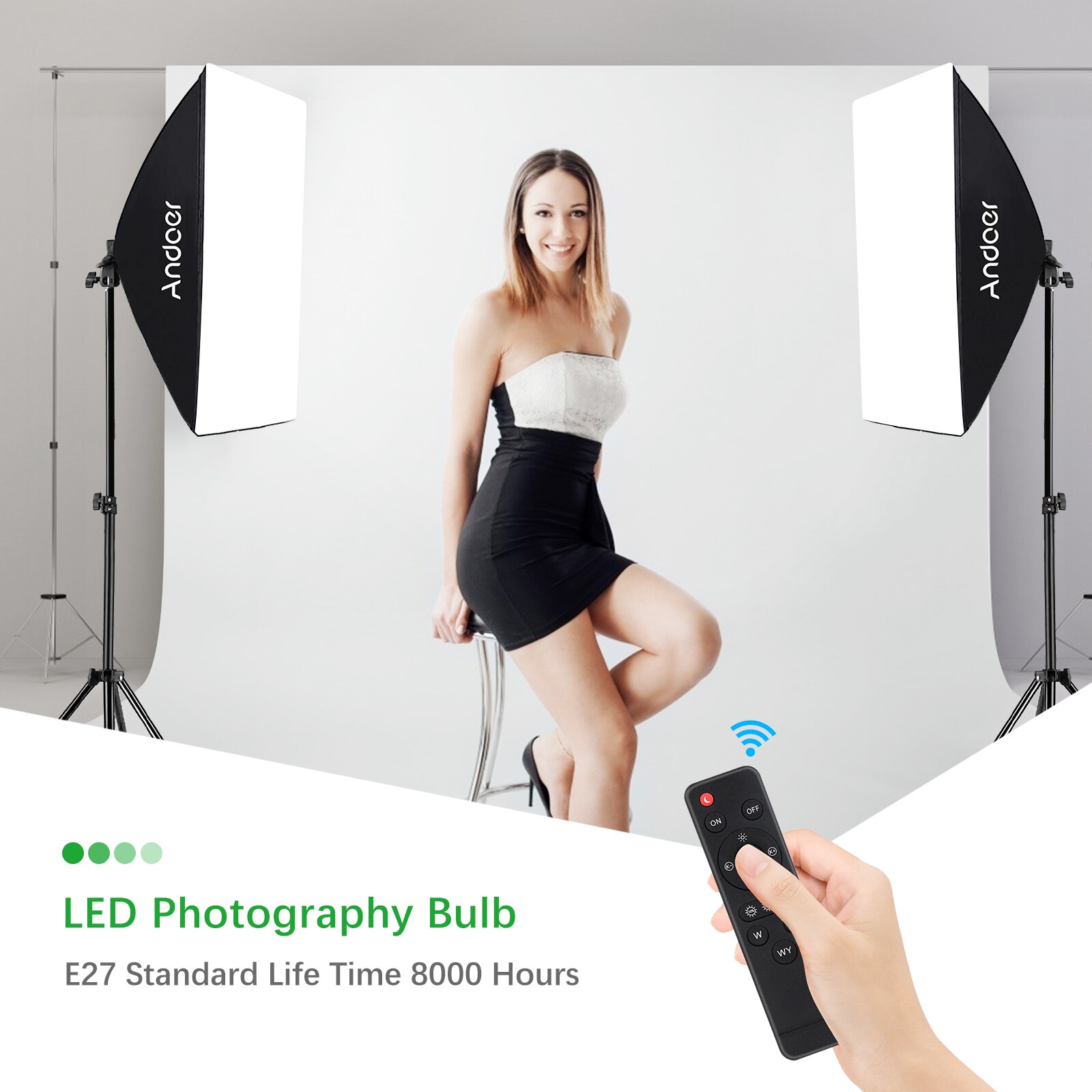 150W LED Glühbirne Fotografie Lampe Birne 3000K-6000K Dimmbare E27 Montieren mit Fernbedienung für foto Studio Heimat Sekretariat