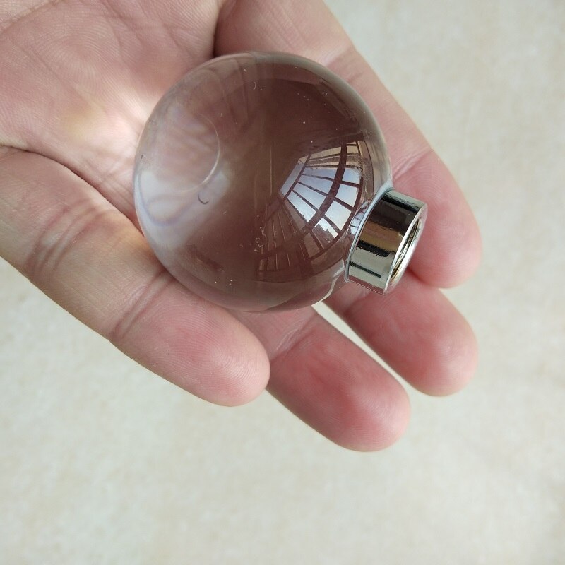 2 stuks/partij 40mm clear spheroidal crystal ball met M10 chrome holder bracket Lade decoratieve handgrepen verlichting accessoires