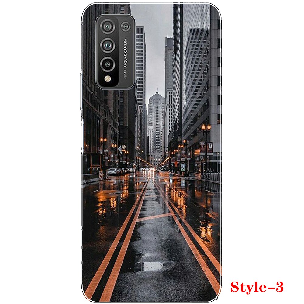 Silicon Case for Huawei Honor 10X Lite Soft Tpu Luxury Shell Phone Cover 360 Full Protection Shockproof Fundas Coque Etui Bumper: Style 3