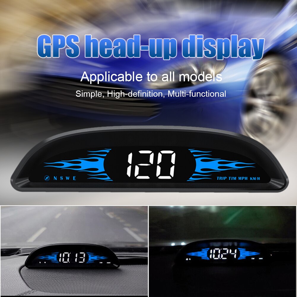 G2 Universal HUD GPS Head Up Display Speedometer Odometer Compass Windshield Projector With Overspeed Fatigue Driving Alarm