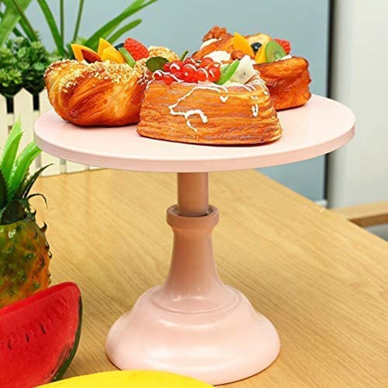 Soporte para pastel de hierro, Pedestal redondo de Metal para postres, expositor de magdalenas, utensilios de hornear para de cumpleaños y boda