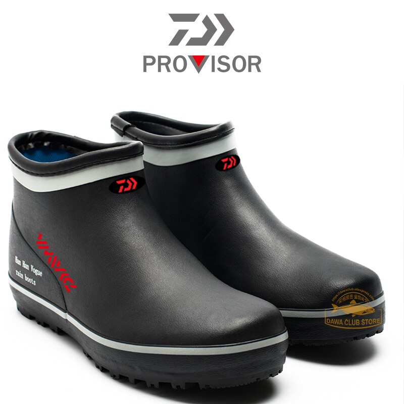 Daiwa fiskeri vandtæt regn støvler udendørs bjergbestigning anti-skrid regn støvler have arbejde regn sko mænds gummi med hætte: 39