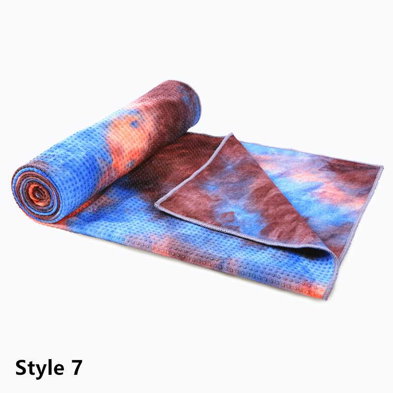 183*63cm skridsikker yogamåttedækselhåndklæde anti-glid mikrofiber yogamåttehåndklæder pilates tæpper fitness: Brun