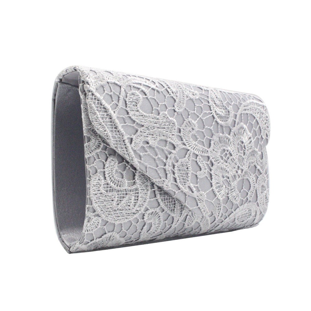 Ladies Women Floral Lace Evening Party Women Clutch Bag Bridal Wedding Purse Handbag