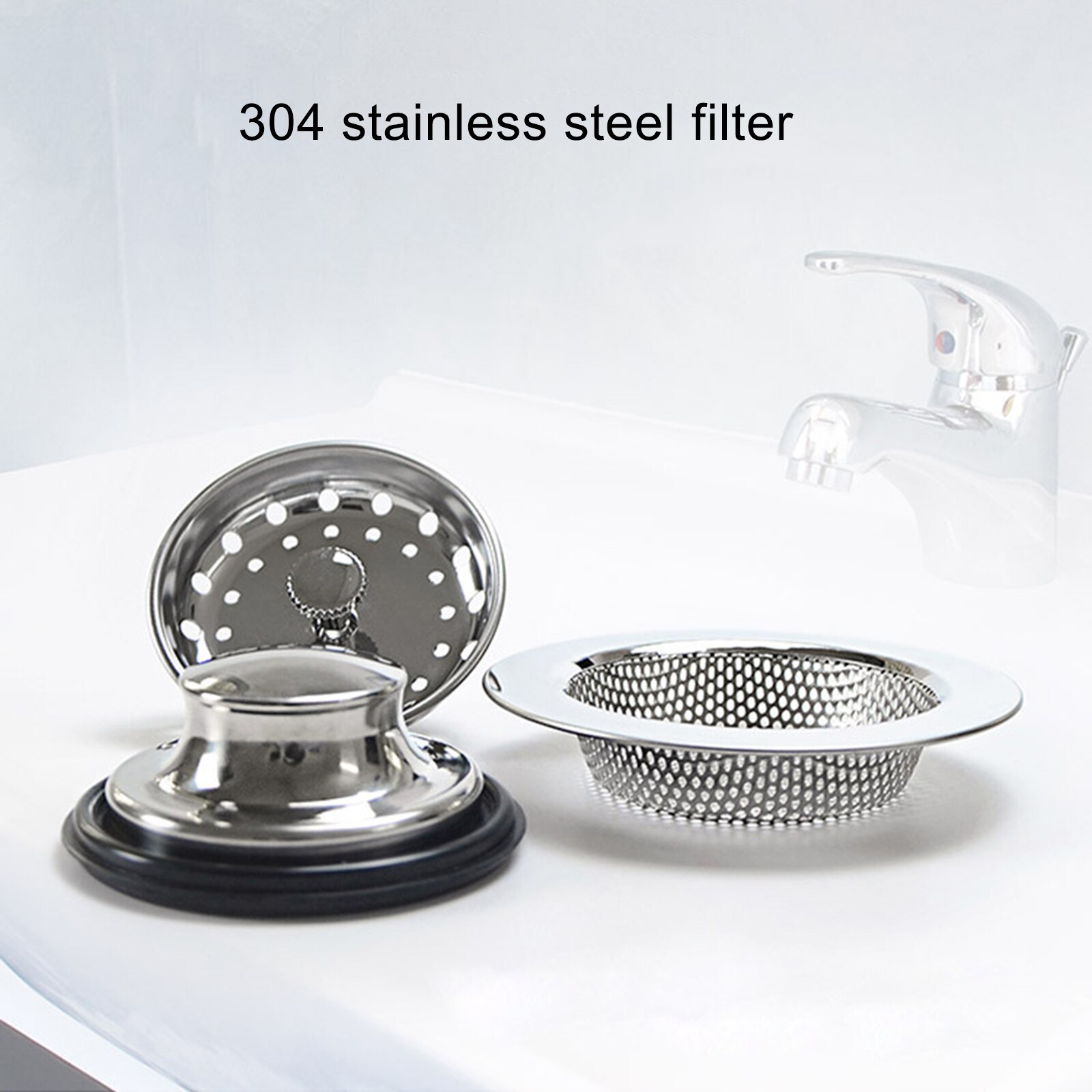 Kitchen Bathroom Sink Strainer Waste Plug Drain Stopper Filter Basket Kitchen Sinks Tool Anti-Clogging Kitchen Sink Stoppers