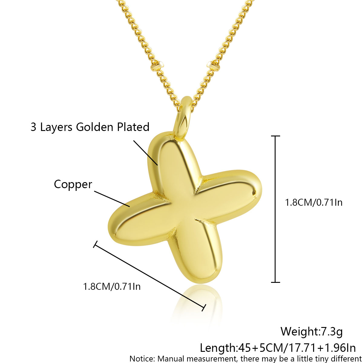 MHS.sole Nuovo carino ottavino palloncino a bolle collana iniziale colore oro mini paffuto 26 lettere dell'alfabeto collana con ciondolo gioielli regali: Oro antico placcato