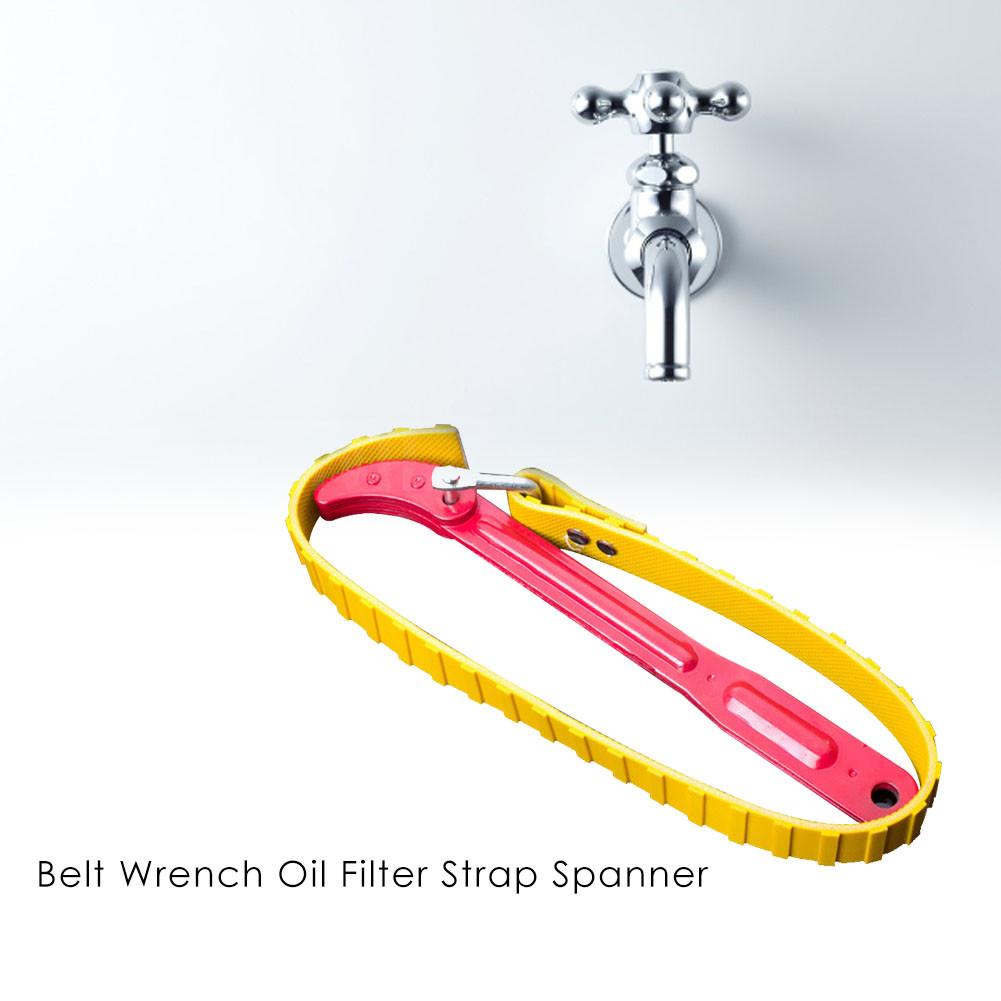 8 Inch Belt Wrench Oil Filter Strap Spanner Chain Oil Filter Cartridge Disassembly Removal Hand Tool