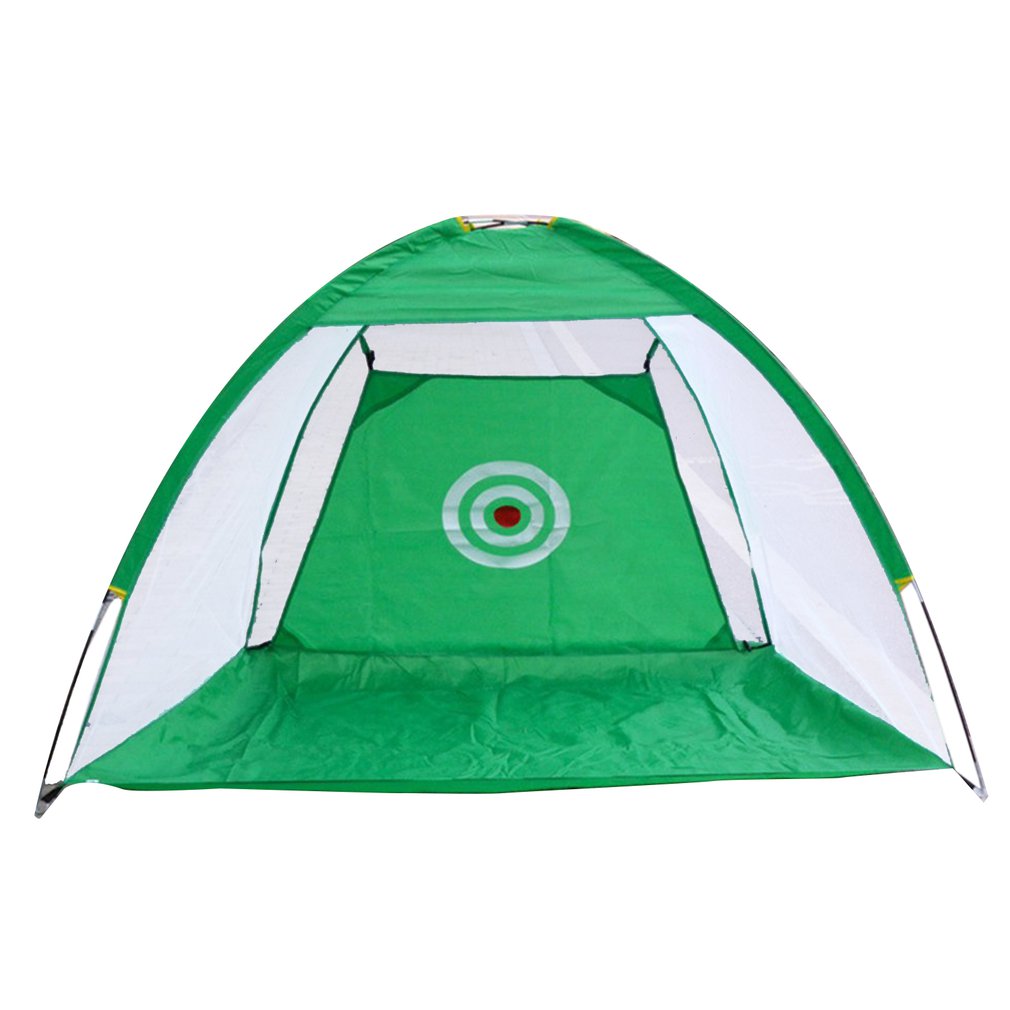 Indoor 2M Golf Practice Net Tent Golf Hitting Cage Garden Portable Foldable Grassland Practice Tent Golf Training Equipment Mesh