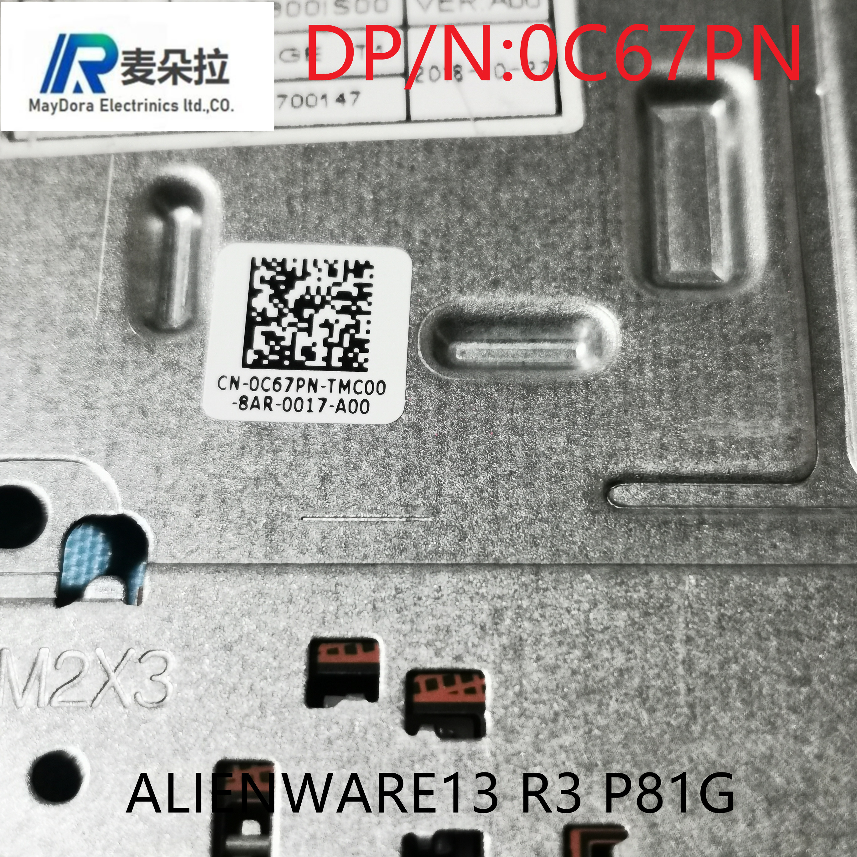 Orig bærbare dele til dell alienware 15 r3 17 r4 touchpad caddy beslag og knap 04 gg 2d 4 gg 2d
