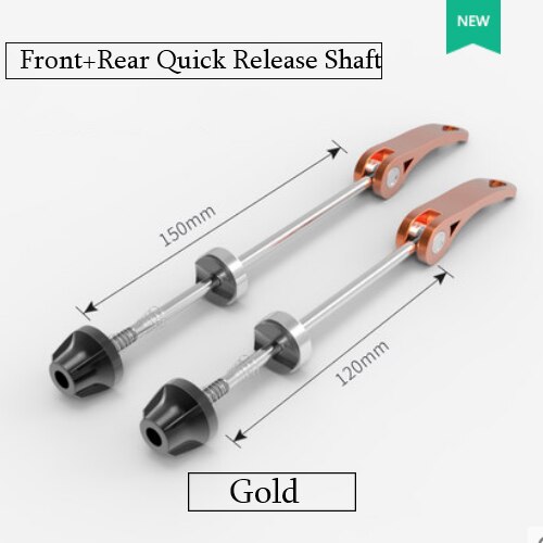 Wheel Hub Quick Release QR Front Rear Axle Skewer Bicycle Skewers Ultralight Quick Release Skewers for MTB Road Bike: Gold-F-R