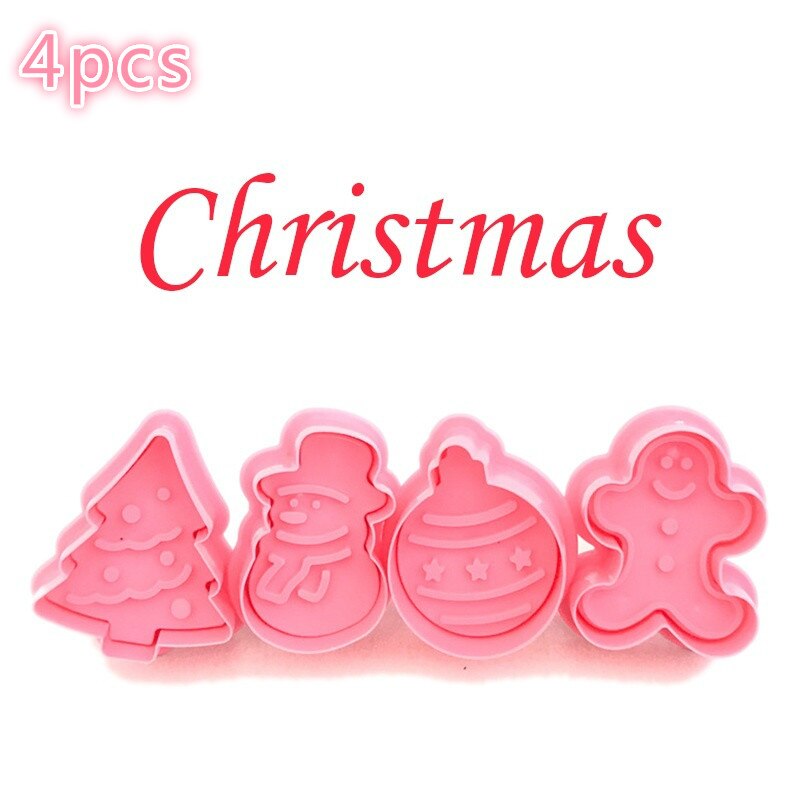 DIY 360 bandeja giratoria para decoración de pasteles soporte plataforma moldes para decorar pasteles herramientas Mini pastel galletas decoraciones: 4pcs-cake molds