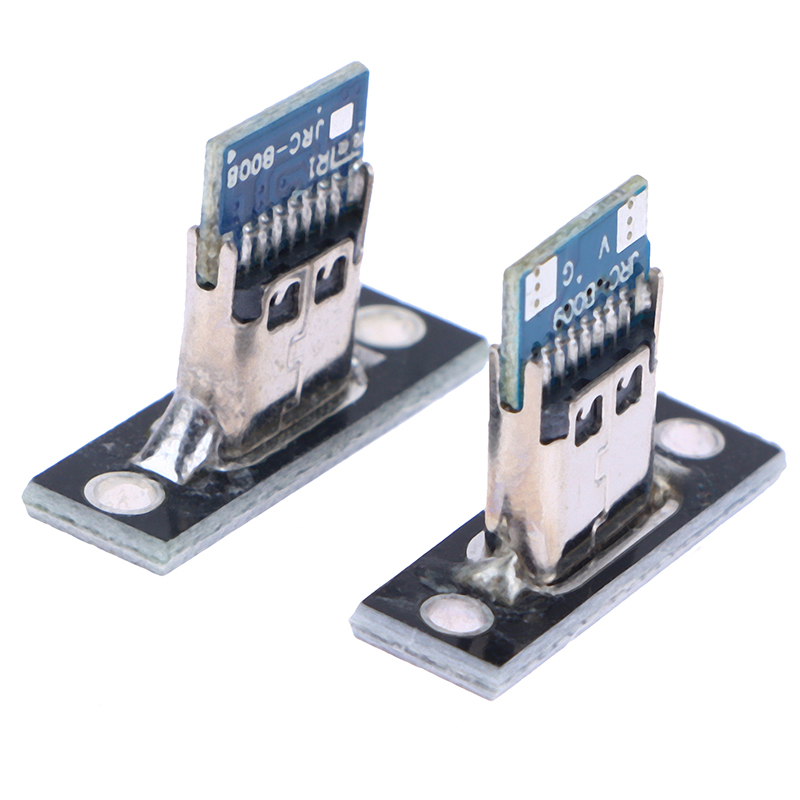 10 stk. usb 3.1 type c-stik med skruemonteringsplade type-c usb-stik 3.1 type -c 2- bens 4- bens hun-stik jackstik opladningsport