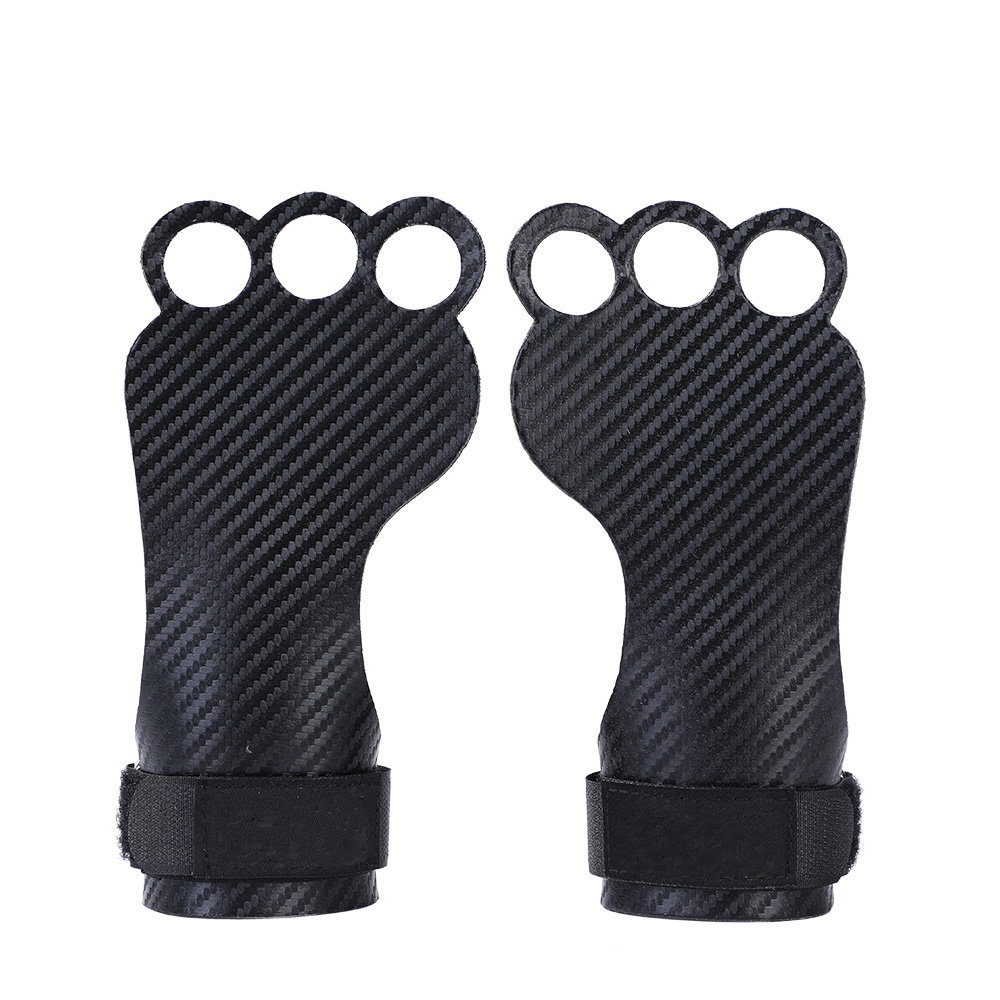 Empuñaduras de mano de carbono para gimnasia, guantes de agarre para levantamiento de pesas, Crossfit, Protector de Palma de entrenamiento, ergonómico