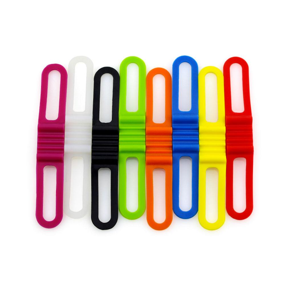 8 colors Bicycle Fixing Strap Headlight Bracket Handlebar Silicone Strap Mountain Bike Riding Accessories
