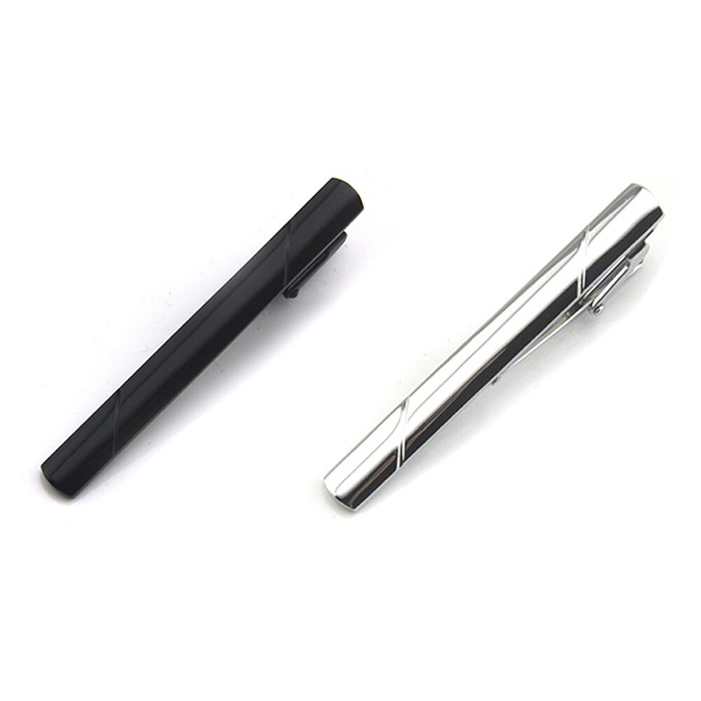 2 paquets hommes sergé rayure 6CM pince à cravate de mariage fête cravate Clips BWTZF0006A
