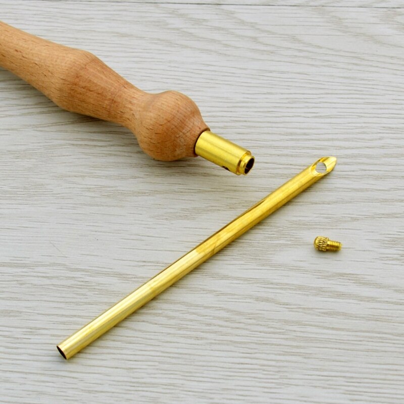 Knitting Embroidery Punch Threader Needle Pen Adjustable Sewing Accessories DIY 77UD