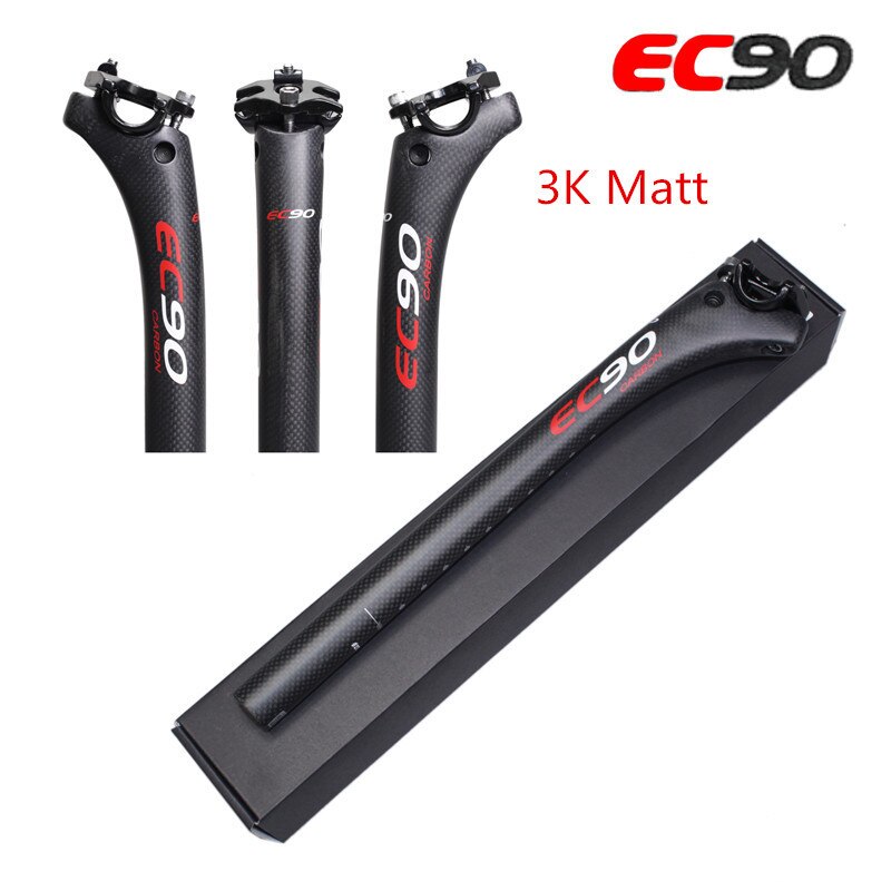 EC90 plein carbone vtt vélo tige de selle tube route vélo tige de selle VTT tige de selle 27.2 30.8 31.6-350/400MM