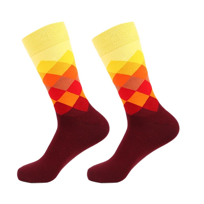 Unisex Sport Socks Gradient Color Style Compression Socks Casual Printed Cotton Blend Dress Long Business Socks1.: A9