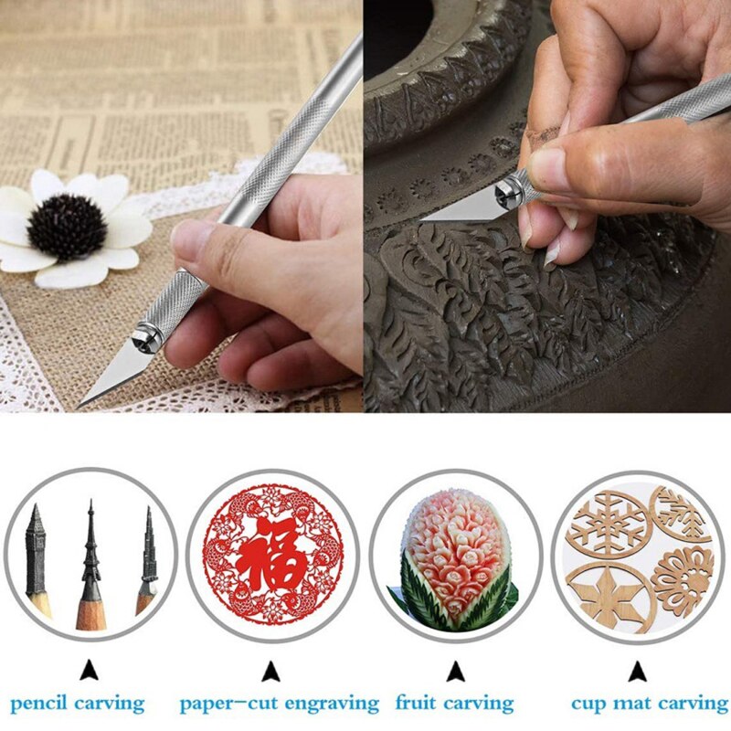 18 PCS Precision Craft Tools Set Scrapbooking Paper Tools Kit Silhouettes Cameos DIY Art Work Cutting Hobby Scrapbook