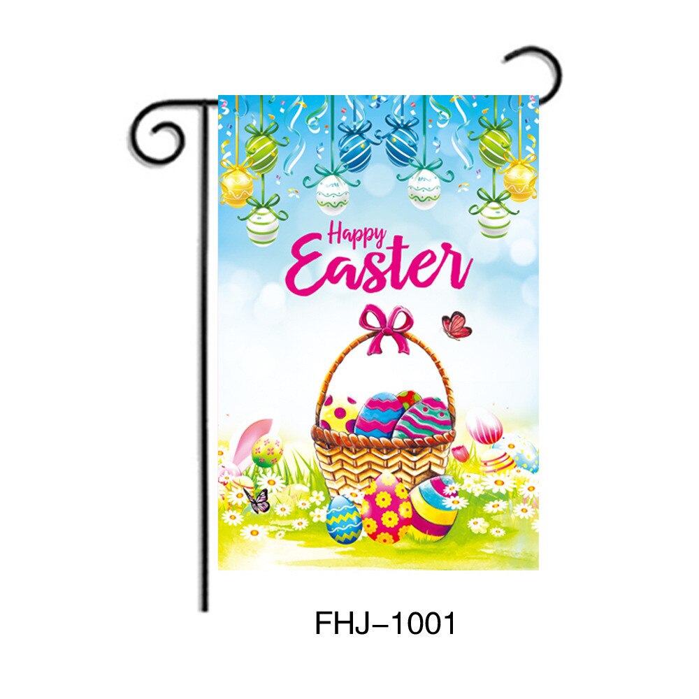 Garden Decoration Easter Banner Flag Happy Easter Decoration Banner Home Decoration Outdoor House Flag Accessories: A