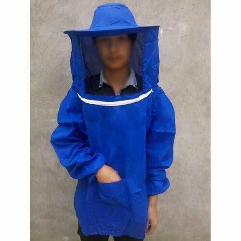Bienenzucht Imker Anzug Schleier Jacke Schutz Outfit Stachel Proof Blau