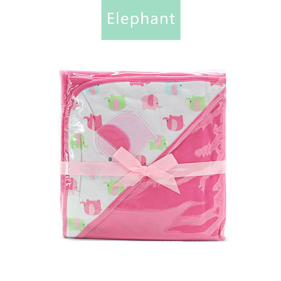 Elinfant 1 Pcs Baby Kids Hooded 78 × 78 Cm Badhanddoek/Cartoon Baby Badjas/Bad Essentiële/baby Deken Ontvangen Dekens: elephant