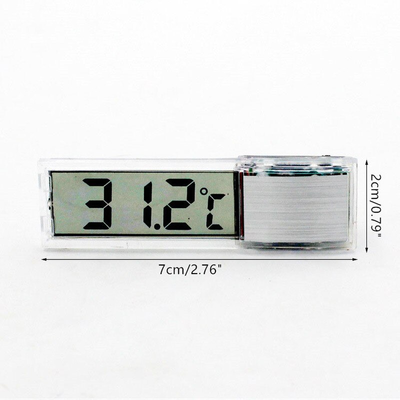 Termómetro Electrónico Digital 3D de Metal plástico para acuario, medidor de temperatura para peceras, de oro y plata