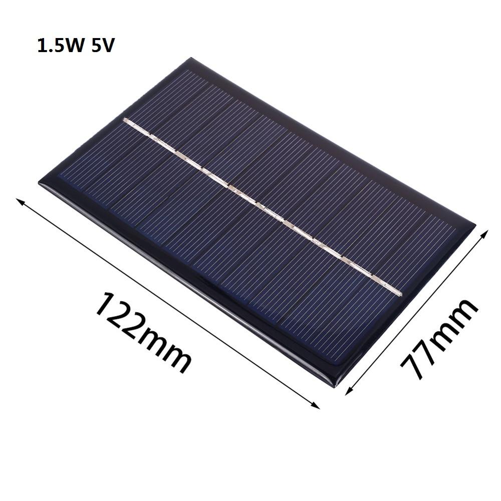Cewaal – Mini panneau solaire 5V, bricolage, pour batterie, chargeur de téléphone Portable, 1.5W 2W 2.5W 3W 4W 4.2W 5W