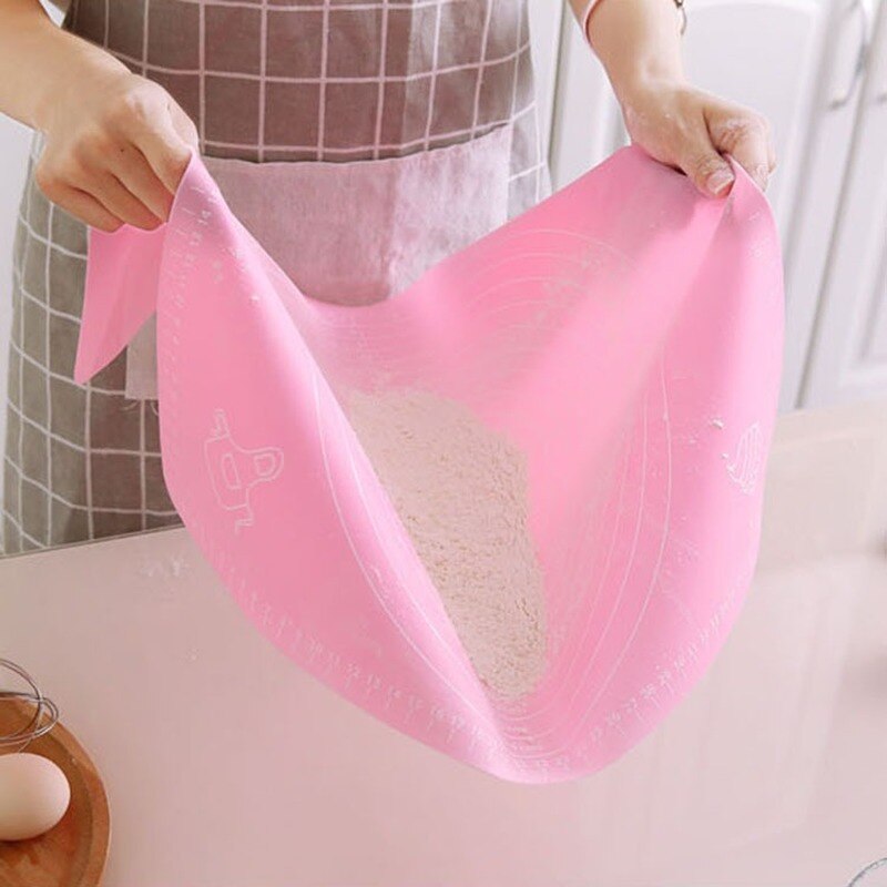 Almohadilla de silicona antideslizante para el hogar, cojín de Panel rodante antiadherente para el hogar, grande, para amasar, cortar harina y pan, almohadilla de silicona para hornear