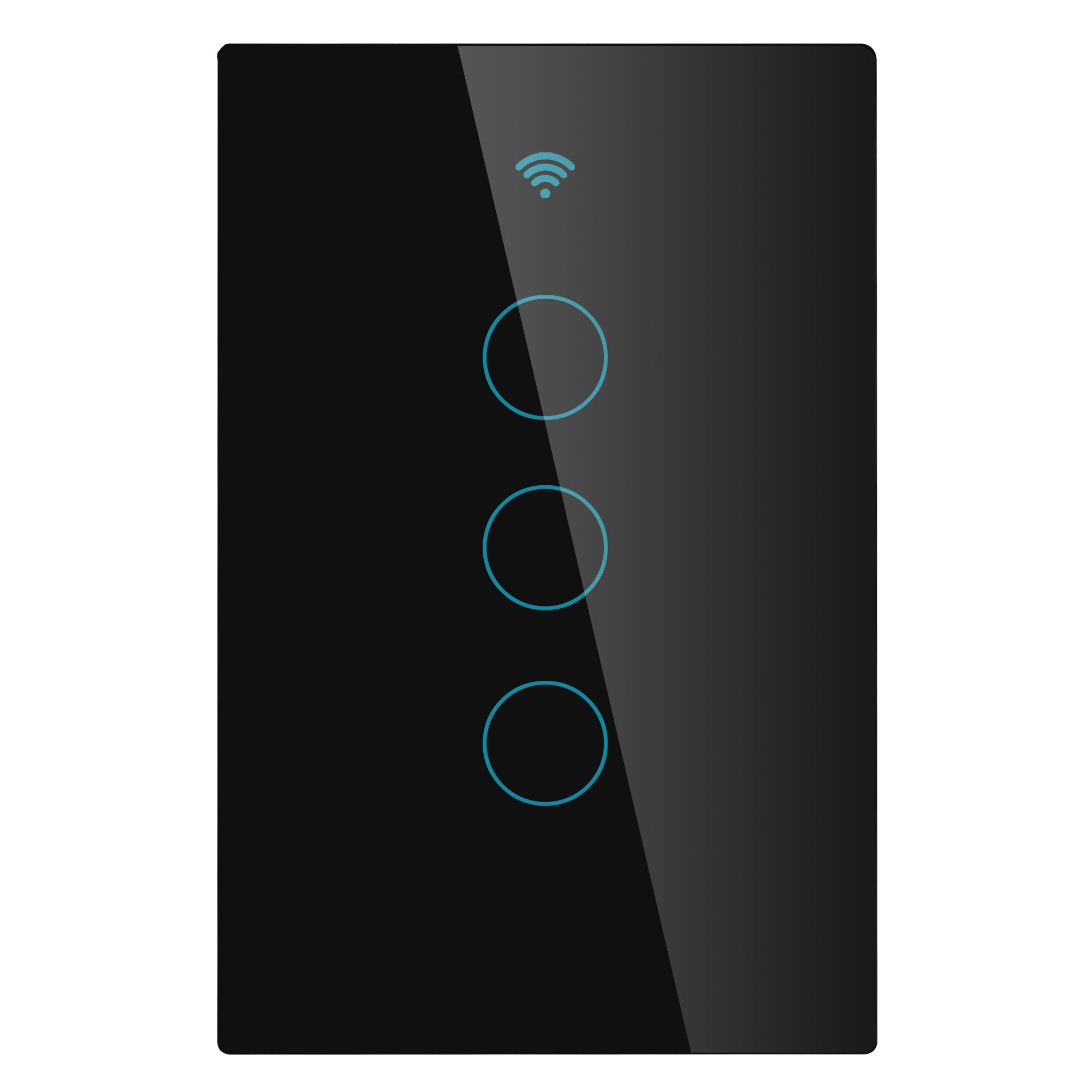 Tuya Wifi Smart Light Switch Us 1/2/3 Gang Touch Panel Muur Schakelaar 110-240V Neutrale Nodig compatibel Met Alexa Google Thuis: Black 3 Gang