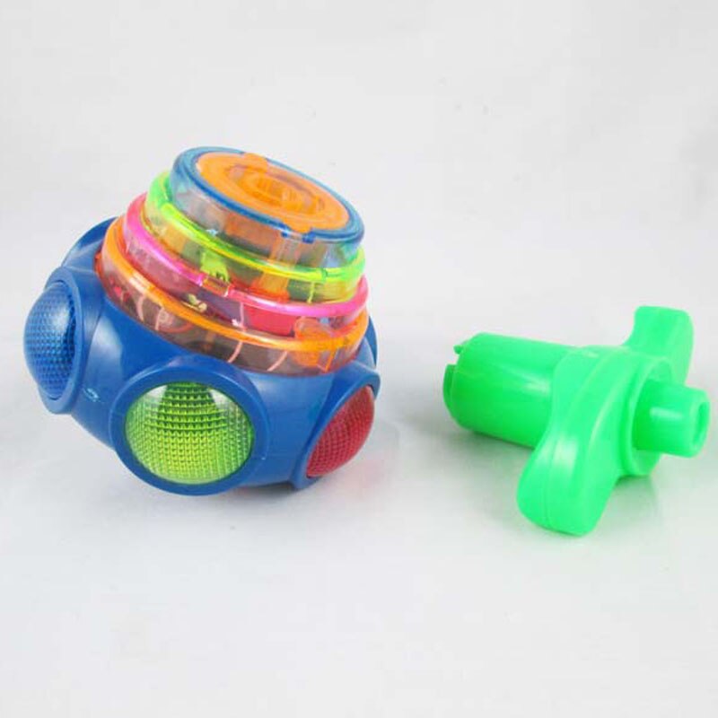 1pc gyroskop legetøj spinde top lysende rave førte belysning af børnelegetøj til børn med musikalsk blinkende glødende i mørket