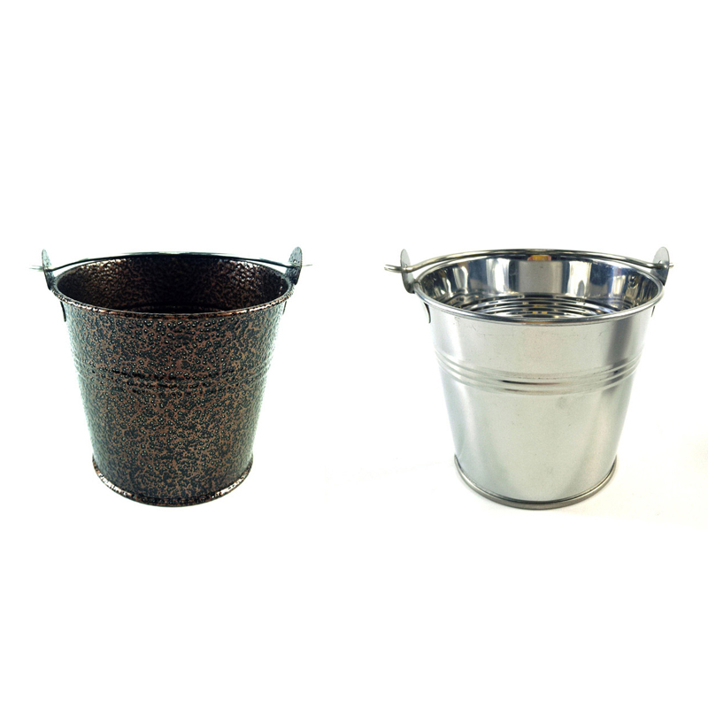 Mini Snack Bucket Portable Ice Bucket French Fries Container For Party Wedding Stainless Steel American French Fries Bucket