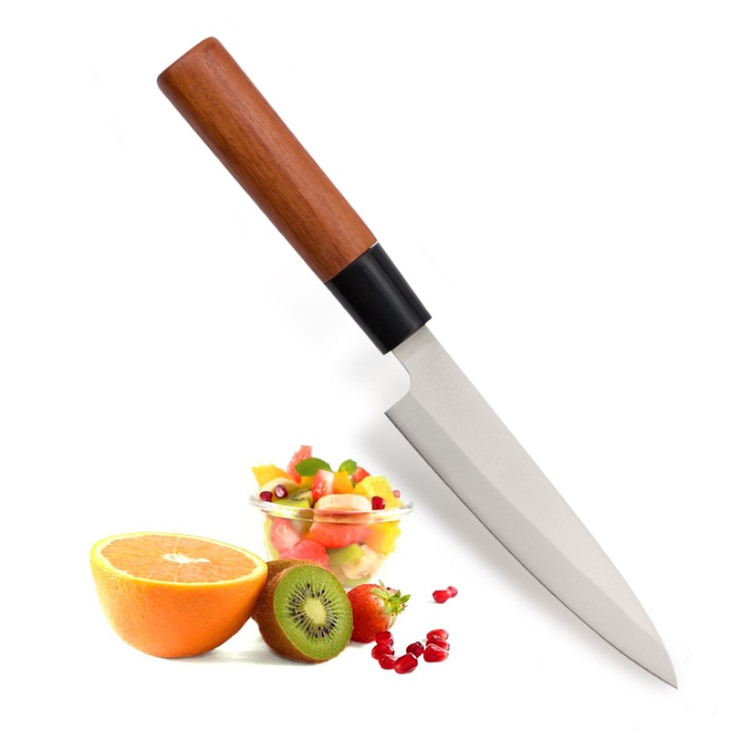 Keukenmessen 5.5 "Mesje Sharp Blade Japanse Koksmes Duitsland 1.4116 Rvs Fruit Messen Houten Handvat