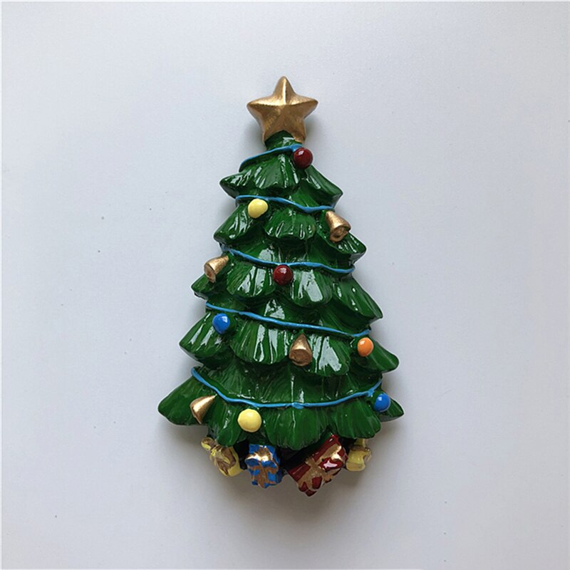 Aimants de réfrigérateur pour décoration de noël, accessoires en résine pour père noël, bricolage, ornements pour la maison,