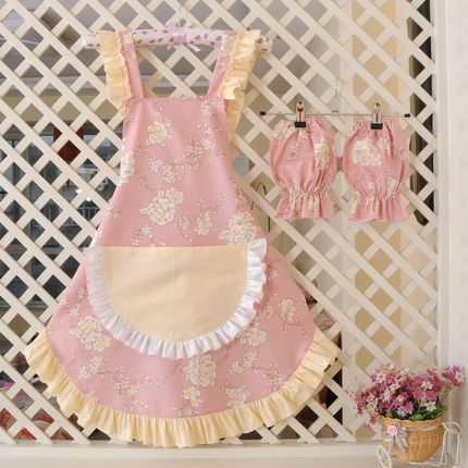 Cotton aprons for woman with pocket lovely Coverall cleaning apron Commercial Restaurant Home Bib delantal cocina kitchen apron