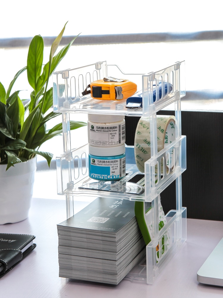 Desk File Organizer Combination Storage Rack Office Accessories A5/A6 Magazine Paper Tray 2 PCS/Lot Document Letter Holder