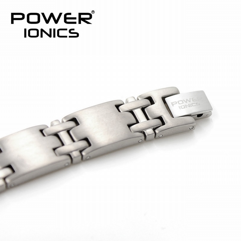 Power Ionics Titanium w/ NdFeB Neodymium Magnetic Therapy Men Wtristband Bracelet PT062