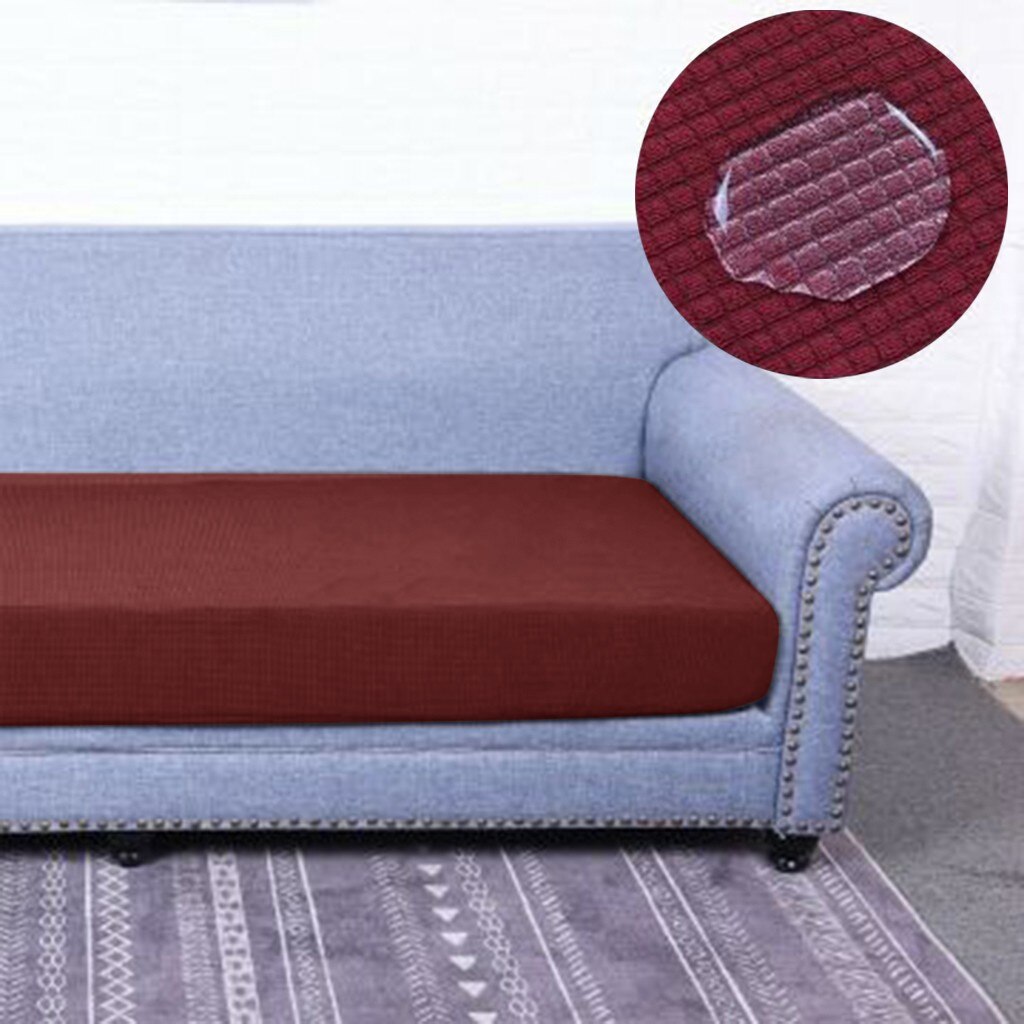 40 # Sofa Waterdichte Effen Sofa Voor Woonkamer Elastische Hoes Bank Fauteuils Stretch: Wine Red