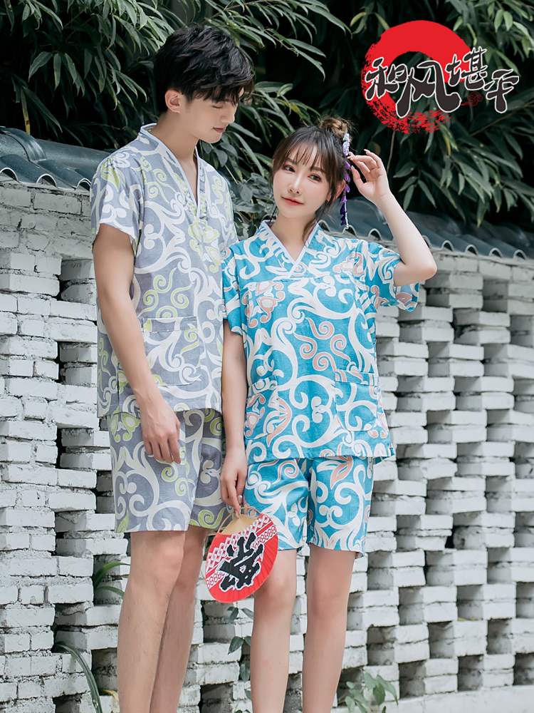 Été Khan vêtements à la vapeur femmes coton haut de gamme couples enfants grande taille hommes massage sauna vêtements maison pyjamas