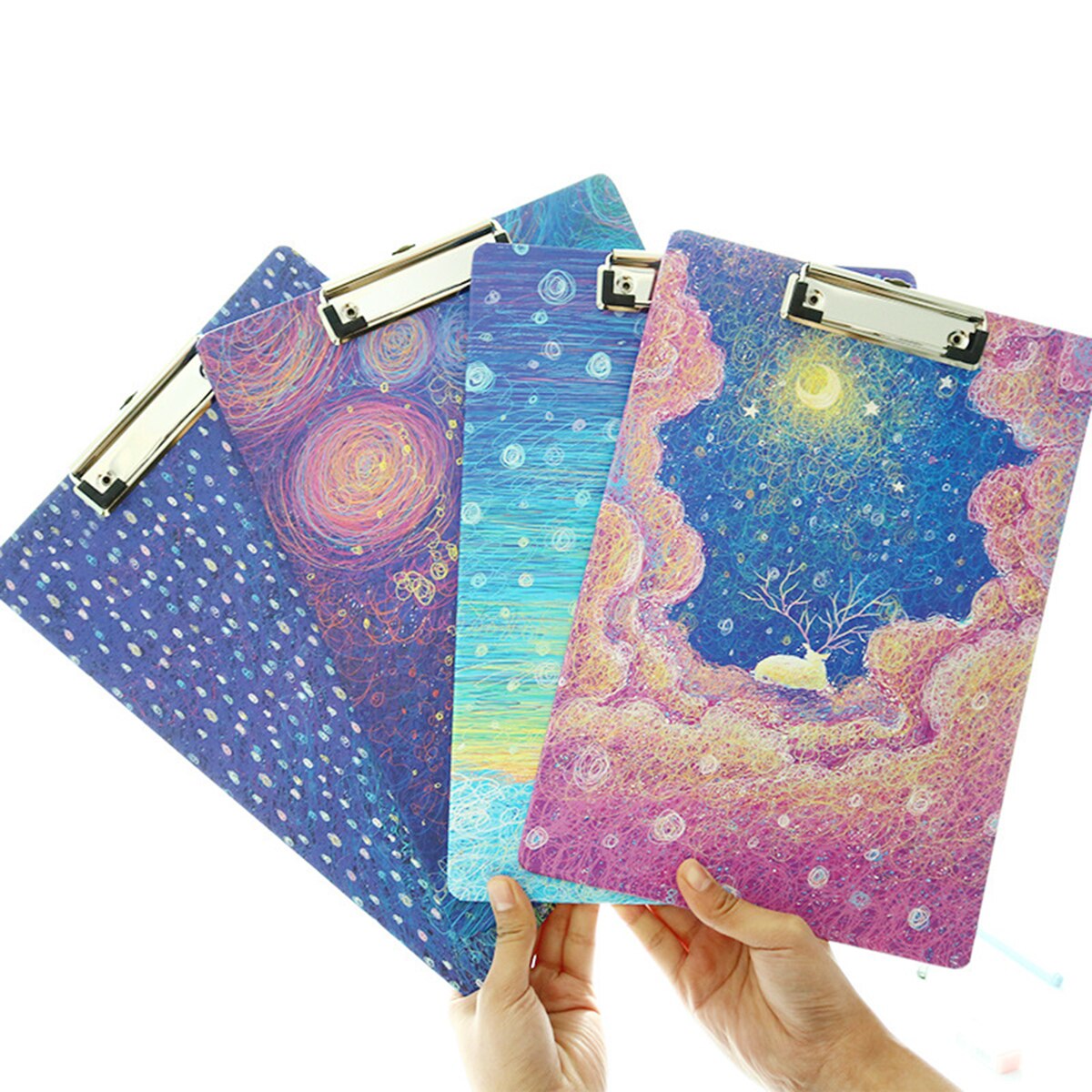 A4 Sized File Paper Cardboard Clipboard Office Writing Board Document Folder