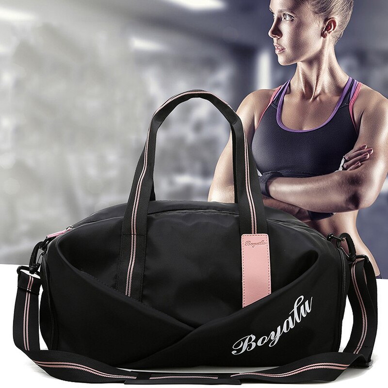 Saco de ginásio esportes feminino separação seca e molhada sapato posição formação yoga saco grande capacidade sacos viagem mão bagagem pacote homem