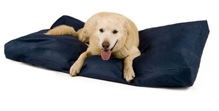 EXTRA large 100cm x 70cm x 20cm size dog bean bag sofa beds, pet beanbag cushion,waterproof and tear repellent beanbag bedding: Navy blue