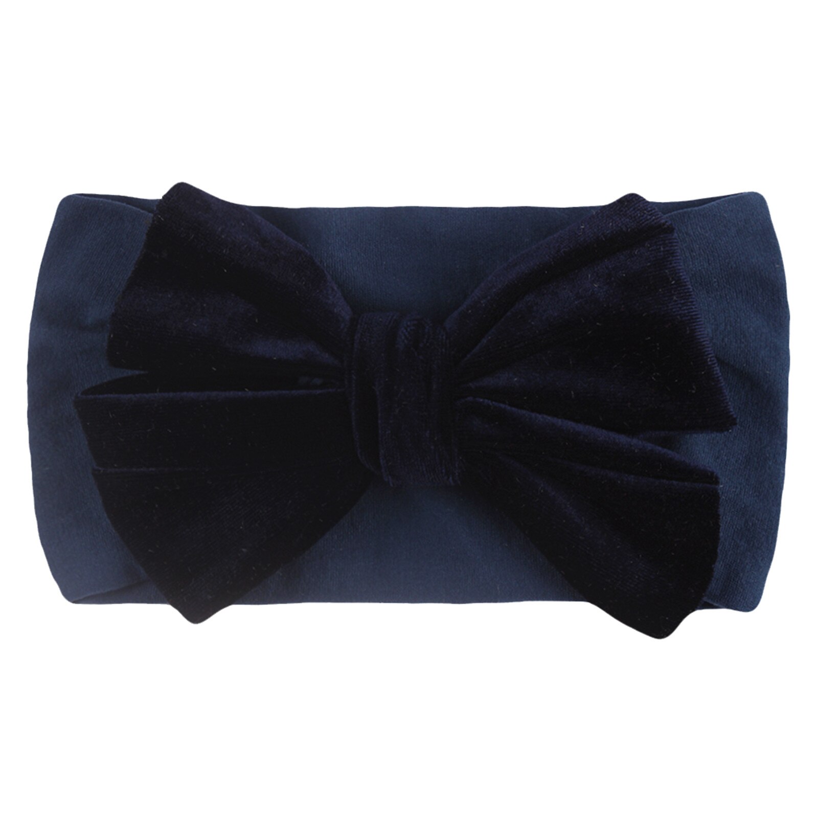 #30 nueva de bebé de terciopelo diadema turbante gran diadema bebé lazo anudado para Recién Nacido cinta para el pelo de lazo niños chico cabeza accesorios para el cabello: E