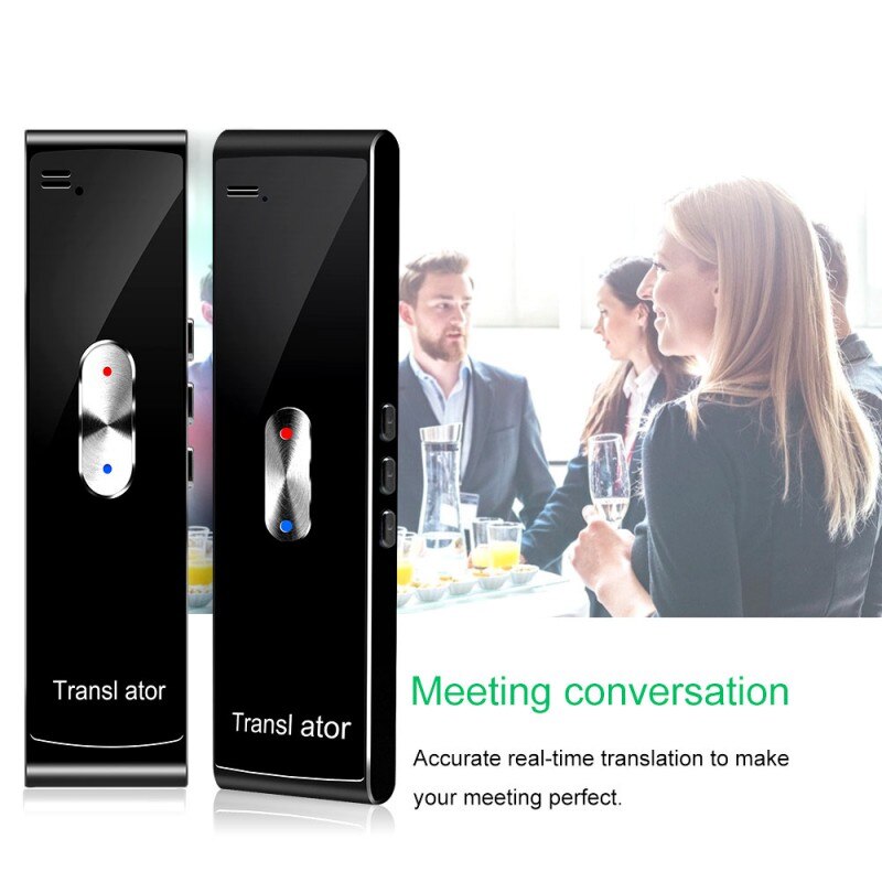 T8S Portbale Instant Voice Vertaler Multi-Taal Vertaling Bluetooth APP Verbinding Voor Meeting Reizen Aan Boord