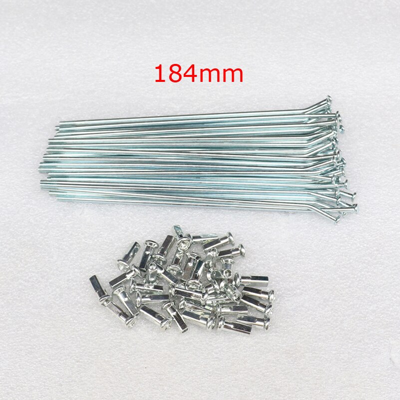 8G 36 pcs Hub spokes With nuts for Dirt Bike Front Or Rear Wheel Rims C Style Rim Hub Only: 8G 184mm