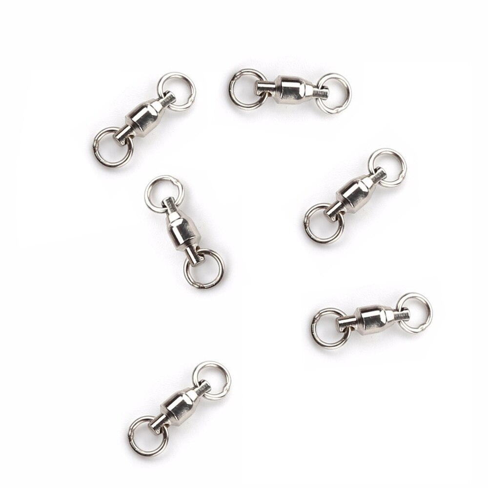 20 stk/parti i rustfritt stål, kraftig kulelagersvivel, 0# 1# 2# 3# 4#/5# 6# 7# 8#  solid ringkoblinger fiskeutstyr