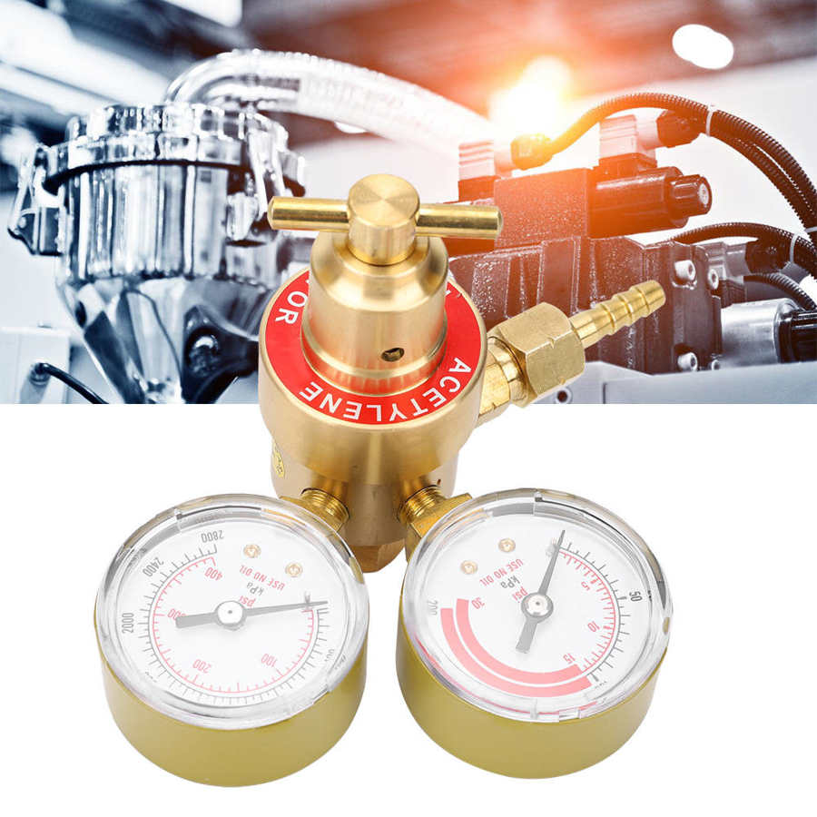 GA200 Acetylene Regulator Gauge Female Thread for Commercial Industrial Use Regulator Gauge Pressure Reducer