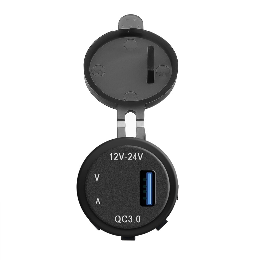 Chargeur de voiture QC 3.0 USB 5V/3A prise de charge adaptateur voltmètre affichage numérique pour téléphone portable voiture briquet fente pour voiture