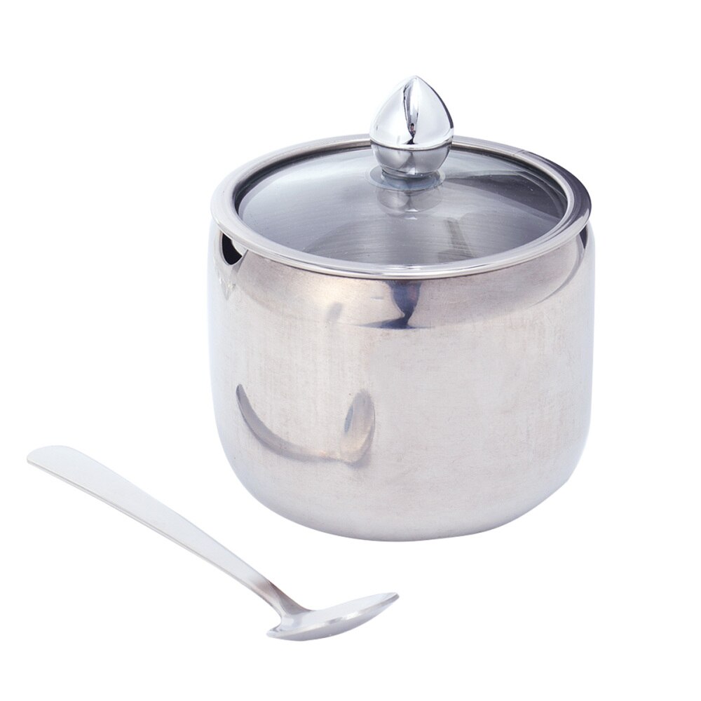 Stainless Steel Seasoning Jar Kitchen Salt Canister Multifunction Spice Storage Pot Container (1 Jar)