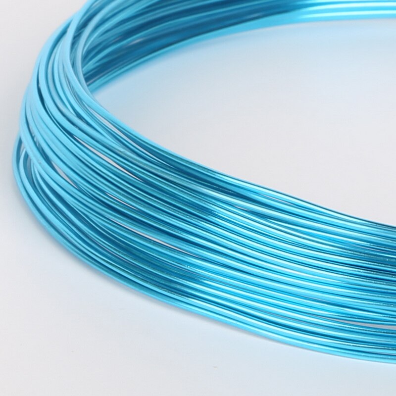 Aankomst Aluminium draad Zachte Metalen Bloemisterij draad Diffierent Kleur Ronde Vormige Diameter 1mm Voor Handgemaakte Naaien Accessoires: Turquoise